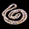 AB Color Plated Transparent Glass Beads Strands EGLA-P051-06A-A02-4