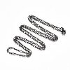 Brass Coated Iron Curb Chain Necklace Making X-MAK-T006-04A-2
