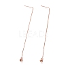 Brass Stud Earring Findings X-KK-O130-01RG-1