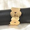 304 Stainless Steel Cuff Bangles for Women BJEW-B120-02G-01-3