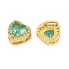 Brass Pave Cubic Zirconia Beads CU-CBA3D67-08G-2