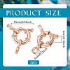 2Pcs 925 Sterling Silver Spring Ring Clasps FIND-PH0022-63RG-2