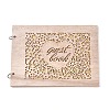 Wooden Wedding Guestbooks Notepad AJEW-M206-13-1