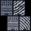 4 Sheets 4 Styles Plastic Nail Art Stickers MRMJ-SP0001-34-7