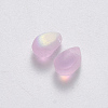 Transparent Spray Painted Glass Charms GLAA-R211-03-C01-2
