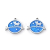 304 Stainless Steel Enamel Pendants STAS-M102-22P-02-1