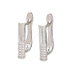 Rack Plating Brass with Cubic Zirconia Hoop Earring Findings KK-Z036-09P-1