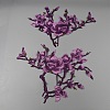 Flower & Branch Pattern Polyester Fabrics Computerized Embroidery Cloth Sew on Appliques PATC-WH0009-05A-2