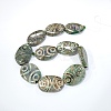 Tibetan Style 4-Eye dZi Beads Strands TDZI-K003-02B-2