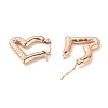 Ion Plating(IP) 304 Stainless Steel Chunky Heart Hoop Earrings for Women EJEW-K242-02RG-2