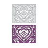 Heart Carbon Steel Cutting Dies Stencils DIY-WH0170-061-8