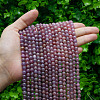 Natural Gemstone Ruby Round Beads Strands G-O017-6mm-06-3