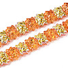Baking Paint Electroplate Transparent Glass Beads Strands EGLA-N020-04C-1