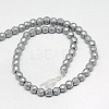Electroplate Non-magnetic Synthetic Hematite Beads Strands G-J169C-4mm-M-3