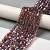 Transparent Electroplate Glass Beads Strands EGLA-A039-T2mm-B05-4