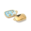 304 Stainless Steel Enamel Shell Shape Pendants STAS-I346-05G-01-2
