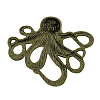Tibetan Style Alloy Octopus Cabochons X-TIBEP-A15656-AB-NR-2
