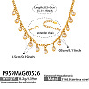 316L Surgical Stainless Steel Pave Cubic Zirconia Milti Teardrop Pendant Bib Necklaces for Women WGB3ADE-02-1