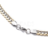 304 Stainless Steel Cuban Link Chain Necklace for Men Women NJEW-E093-03GP-01-3
