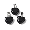 Natural Black Agate Pendants G-I311-A16-01-1