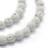 Synthetic Lava Rock Round Beads Strands G-E508-04-4mm-1-3