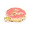 Golden Plated Alloy Enamel Charms ENAM-Q437-11A-2