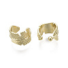 Brass Cuff Earrings X-EJEW-R114-018-NF-2