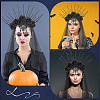 Halloween Polyester Rhinestones Dress Brides Wedding Veil Headband FIND-WH20019-165B-166-5