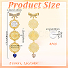 2Pcs 2 Colors Alloy Rhinestone Brooch Base Settings FIND-GA0008-59-2