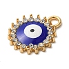 Alloy Enamel Rhinestone Glass Pendants X1-ENAM-U003-02G-07-2