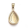 Mixed Color Plated Eco-Friendly Brass Micro Pave Cubic Zirconia Pendants ZIRC-H106-18-3