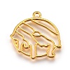 Zinc Alloy Open Back Bezel Pendants PALLOY-WH0036-19G-1