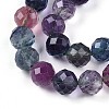 Natural Rainbow Fluorite Beads Strands G-T140-22C-4