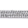 Electroplate Glass Beads Strands GLAA-H021-01B-FP08-2