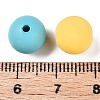 Rubberized Style Imitated Silicone Acrylic Beads MACR-T048-01C-10-3