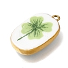 Fruit & Floral & Animals Printed Handmade Porcelain Pendants STAS-Z207-01G-08-2