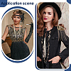 2Pcs Brass & Glass Tassel Epaulettes AJEW-GA0009-97-5