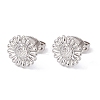 Non-Tarnish 304 Stainless Steel Sunflower Stud Earrings for Women EJEW-G338-05P-1