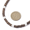 Natural White Shell & Coconut Heishi Beaded Necklaces for Women NJEW-JN05473-01-3