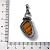 Natural Tiger Eye Pendants G-K338-42AS-05-3