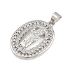 Religion Brass Micro Pave Clear Cubic Zirconia Pendants CU-CBAD306-21P-2