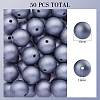 50Pcs Silicone Beads Round Rubber Beads 15MM Loose Spacer Beads for DIY Supplies Jewelry Keychain Making JX474A-2