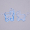 Baby Carriage Shaped Transparent Plastic Candy Boxes CON-WH0080-52A-2