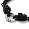 Alloy Rope Chains Bracelets with Skull Head for Women Men BJEW-L684-004EBP-2