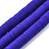 Flat Round Handmade Polymer Clay Beads CLAY-R067-12mm-09-1