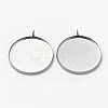 Non-Tarnish 304 Stainless Steel Pendant Cabochon Settings LS-STAS-L253-011B-P-2
