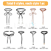 8Pcs 8 Style Faux Suede & Nylon Cord Lariat Necklaces Set NJEW-FI0001-32-2