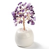 Natural Amethyst Chips Tree of Life Decorations DJEW-C016-02F-1