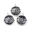 Natural Sodalite Locket Pendants G-G982-01P-12-1