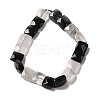 Natural Black Tourmalinated Quartz Beads Strands G-C109-A01-01-3